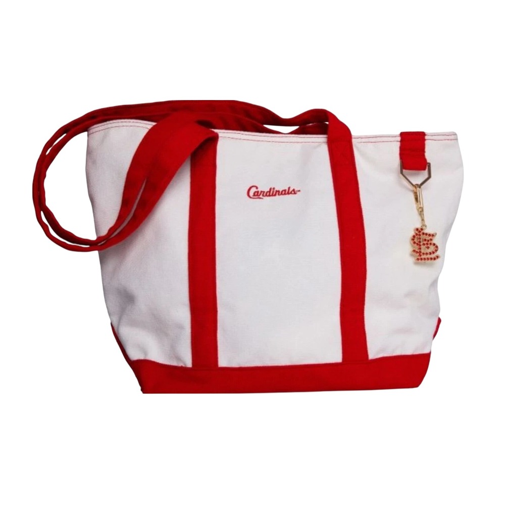 St Louis Cardinals Baseball NEW Coca-Cola Canvas Tote Bag Rhinestone Charm MLB